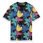 Camiseta de Hombre Scotch&Soda Relaxed Fit Estampada en Jersey de Algodón Orgánico - ECRU