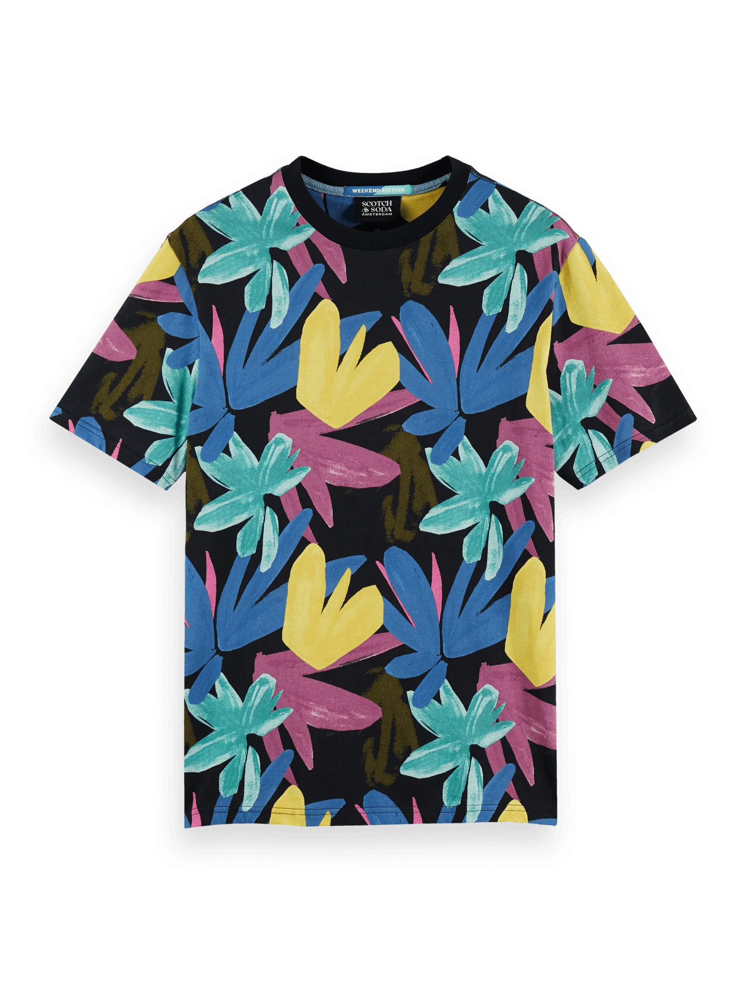 Camiseta de Hombre Scotch&Soda Relaxed Fit Estampada en Jersey de Algodón Orgánico - ECRU