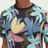 Camiseta de Hombre Scotch&Soda Relaxed Fit Estampada en Jersey de Algodón Orgánico - ECRU