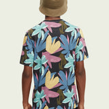 Camiseta de Hombre Scotch&Soda Relaxed Fit Estampada en Jersey de Algodón Orgánico - ECRU