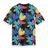 Camiseta de Hombre Scotch&Soda Relaxed Fit Estampada en Jersey de Algodón Orgánico - ECRU