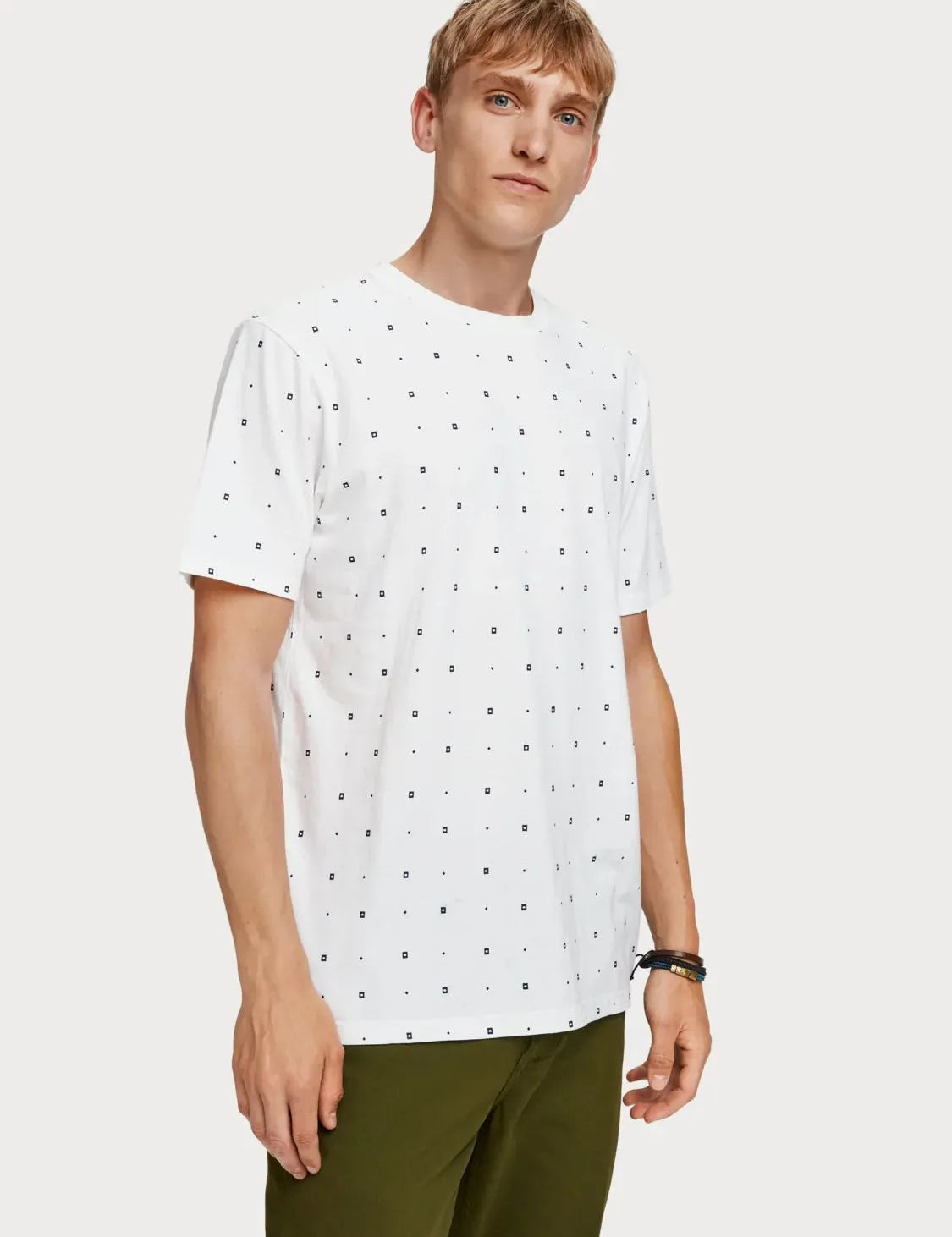 Camiseta de jersey de cuello redondo - ECRU