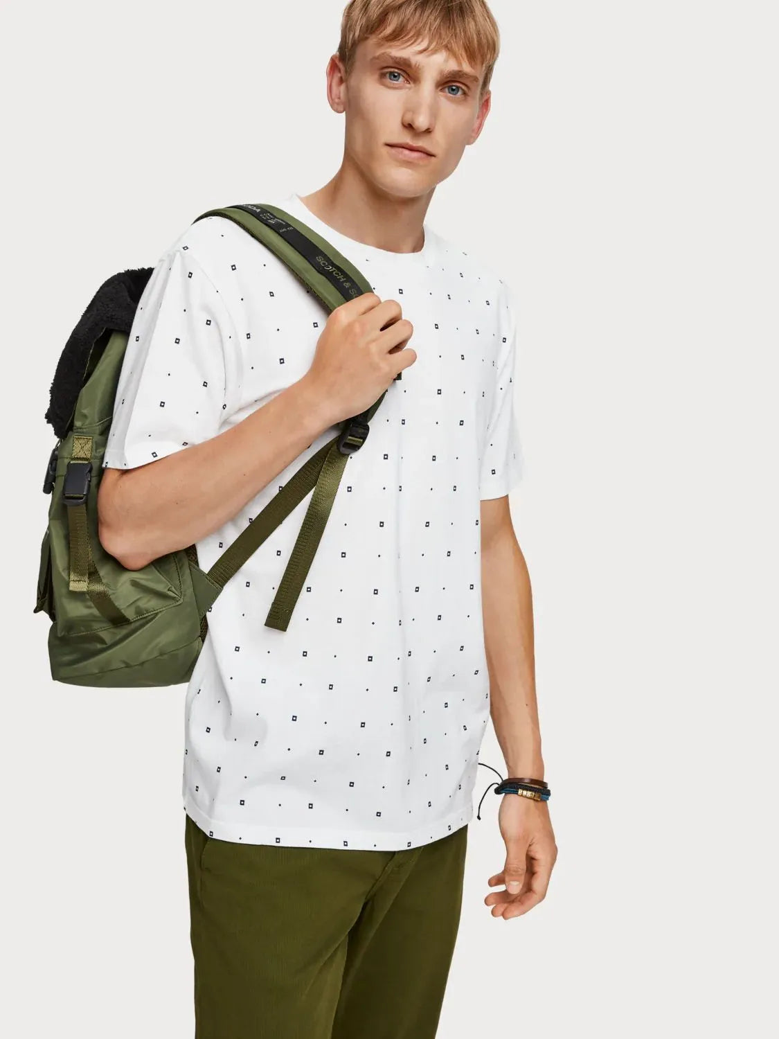 Camiseta de jersey de cuello redondo - ECRU