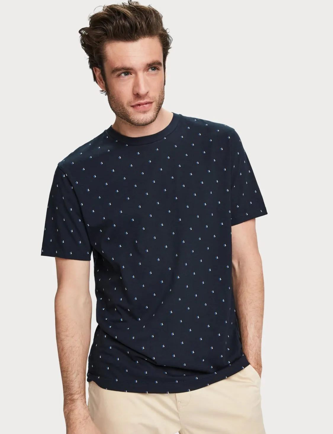 Camiseta de jersey estampada - ECRU