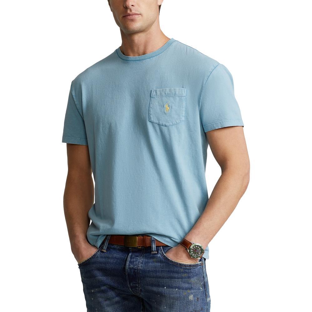 Camiseta de lino y algodón con bolsillo - ECRU