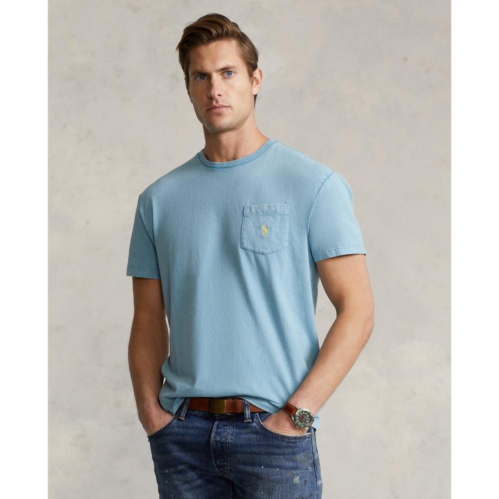 Camiseta de lino y algodón con bolsillo - ECRU