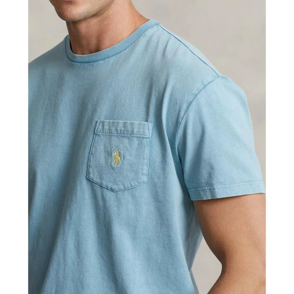 Camiseta de lino y algodón con bolsillo - ECRU