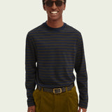 Camiseta de manga larga en algodón mercerizado - ECRU