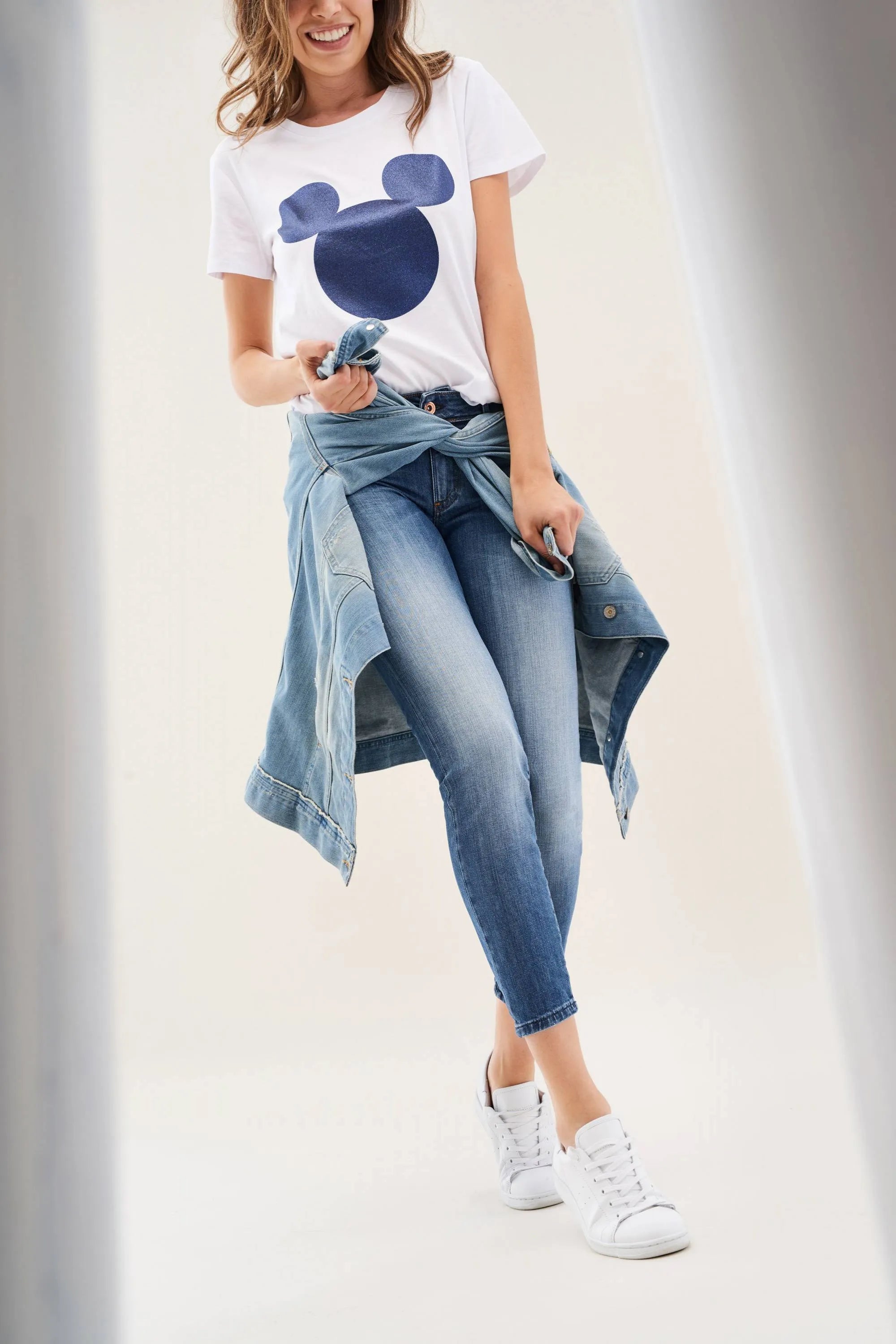 CAMISETA DE MICKEY MOUSE GLITTER - ECRU