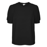 Camiseta de Mujer Vero Moda Manga Corta Abullonada Kerry Black - ECRU