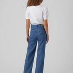 Camiseta de Mujer Vero Moda Manga Corta Abullonada Kerry Bright White - ECRU