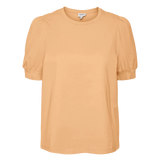 Camiseta de Mujer Vero Moda Manga Corta Abullonada Kerry Mock Orange - ECRU