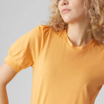 Camiseta de Mujer Vero Moda Manga Corta Abullonada Kerry Mock Orange - ECRU