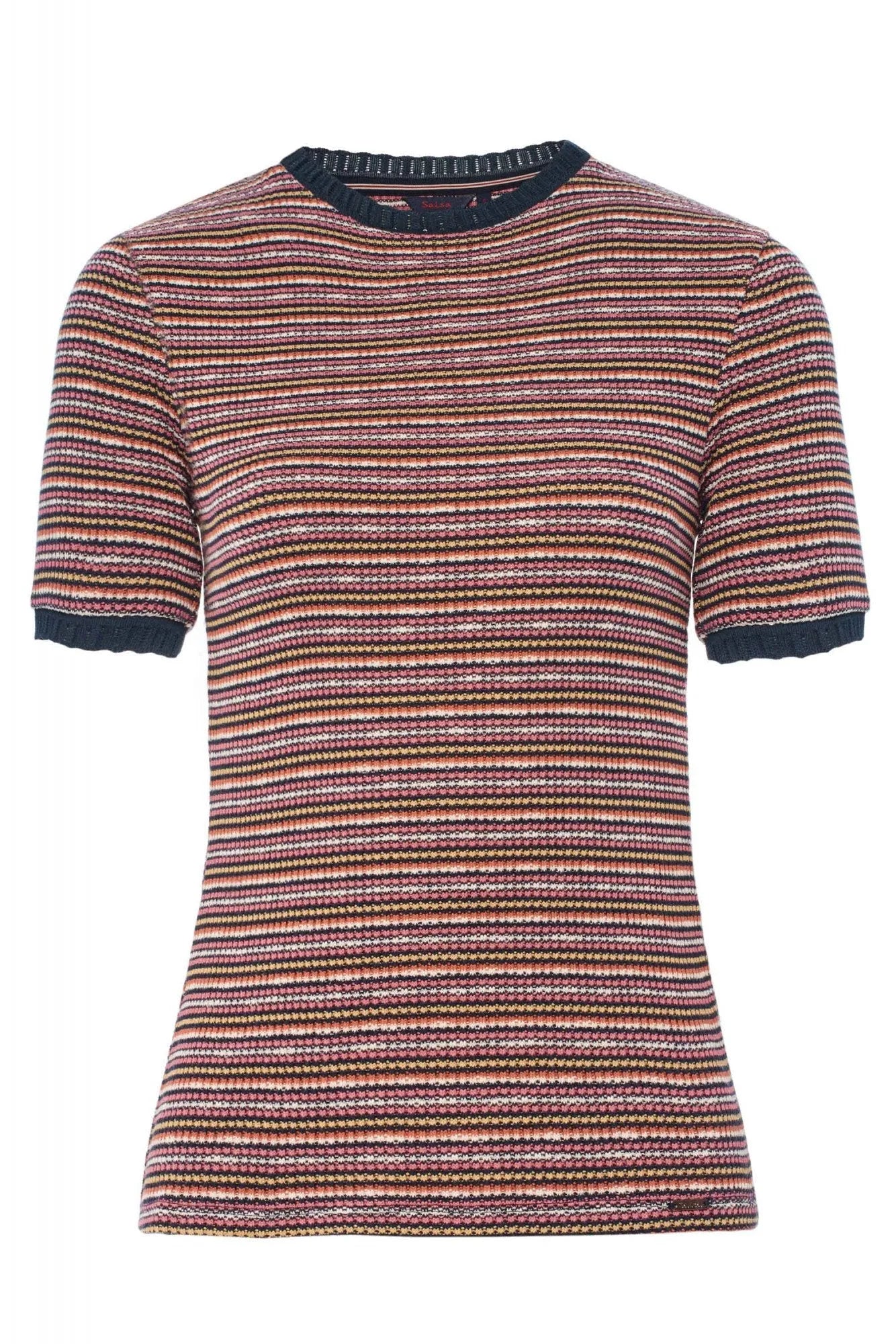 Camiseta de punto a rayas - ECRU