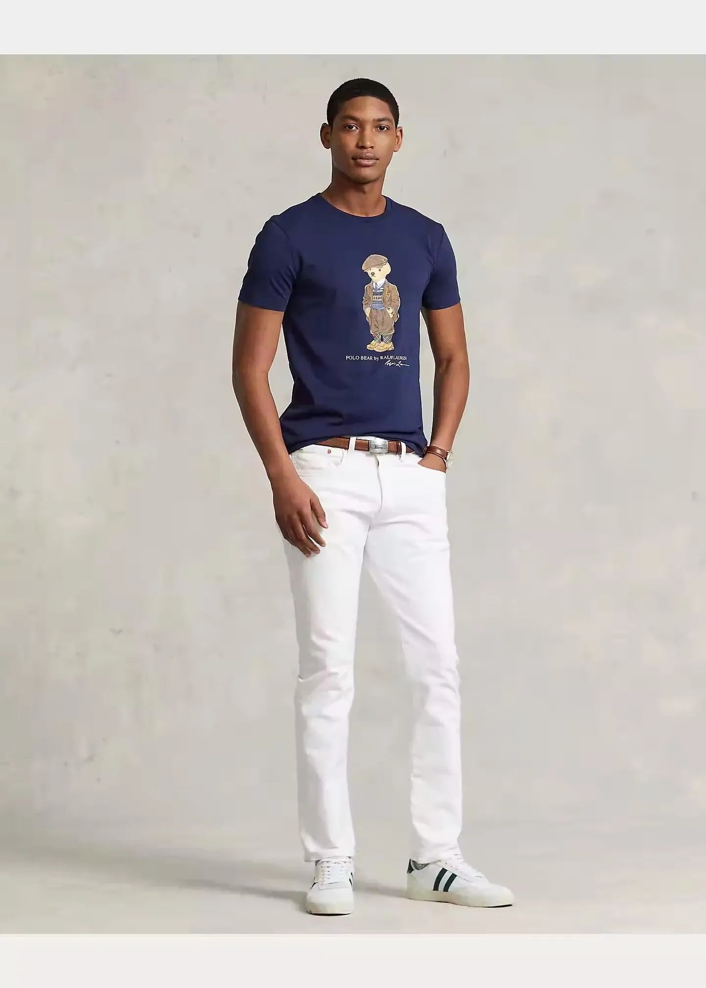 Camiseta de punto jersey Custom Slim Fit - ECRU