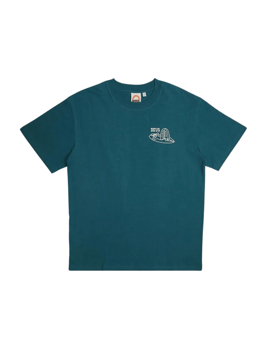 Camiseta Deus Ex Machina Layback Jasper Green - ECRU