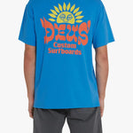 Camiseta Deus Ex Machina Sleeping Sun French Blue - ECRU