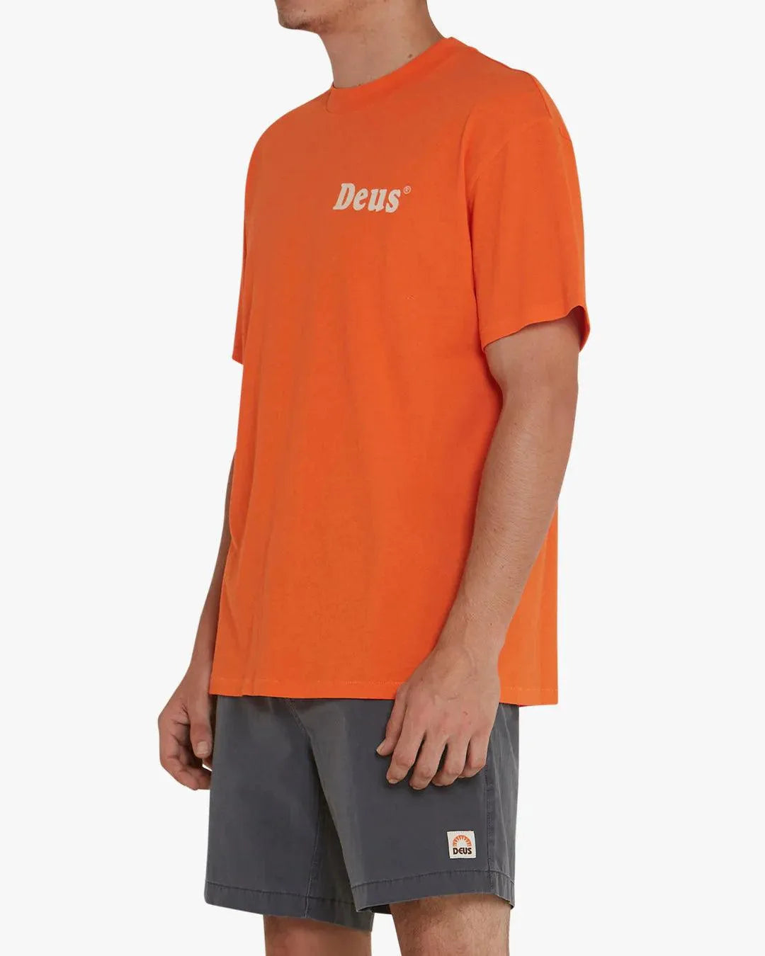 Camiseta Deus Ex Machina Wobbles Mandarin Orange - ECRU