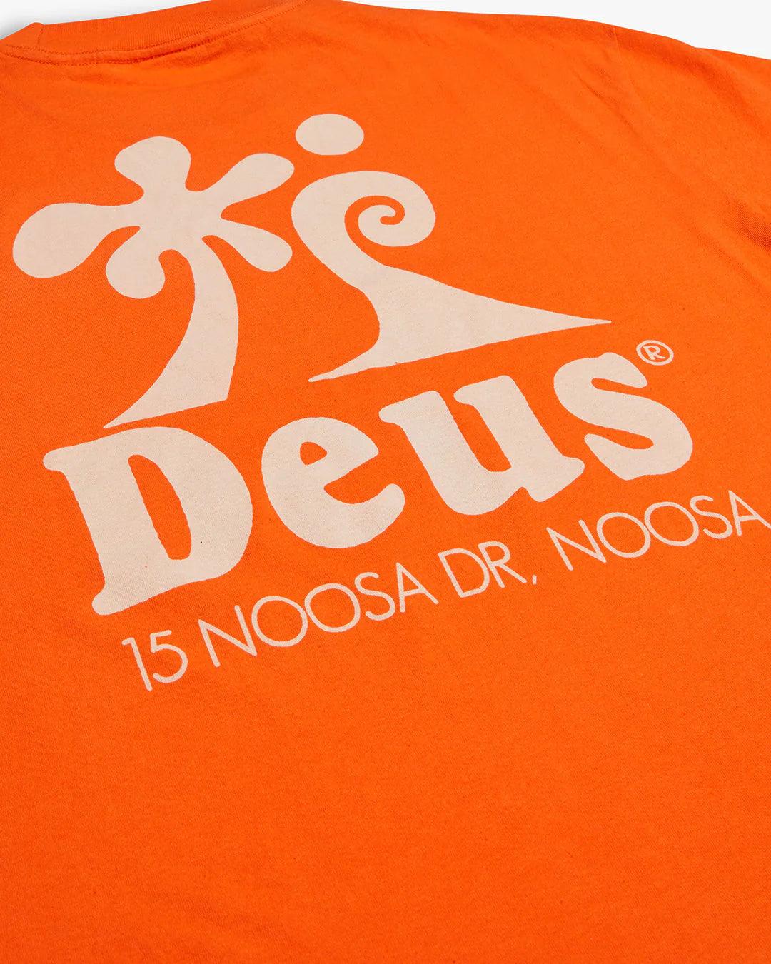 Camiseta Deus Ex Machina Wobbles Mandarin Orange - ECRU