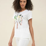 Camiseta Dibujo Bali - ECRU