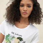 Camiseta Dibujo Bali - ECRU