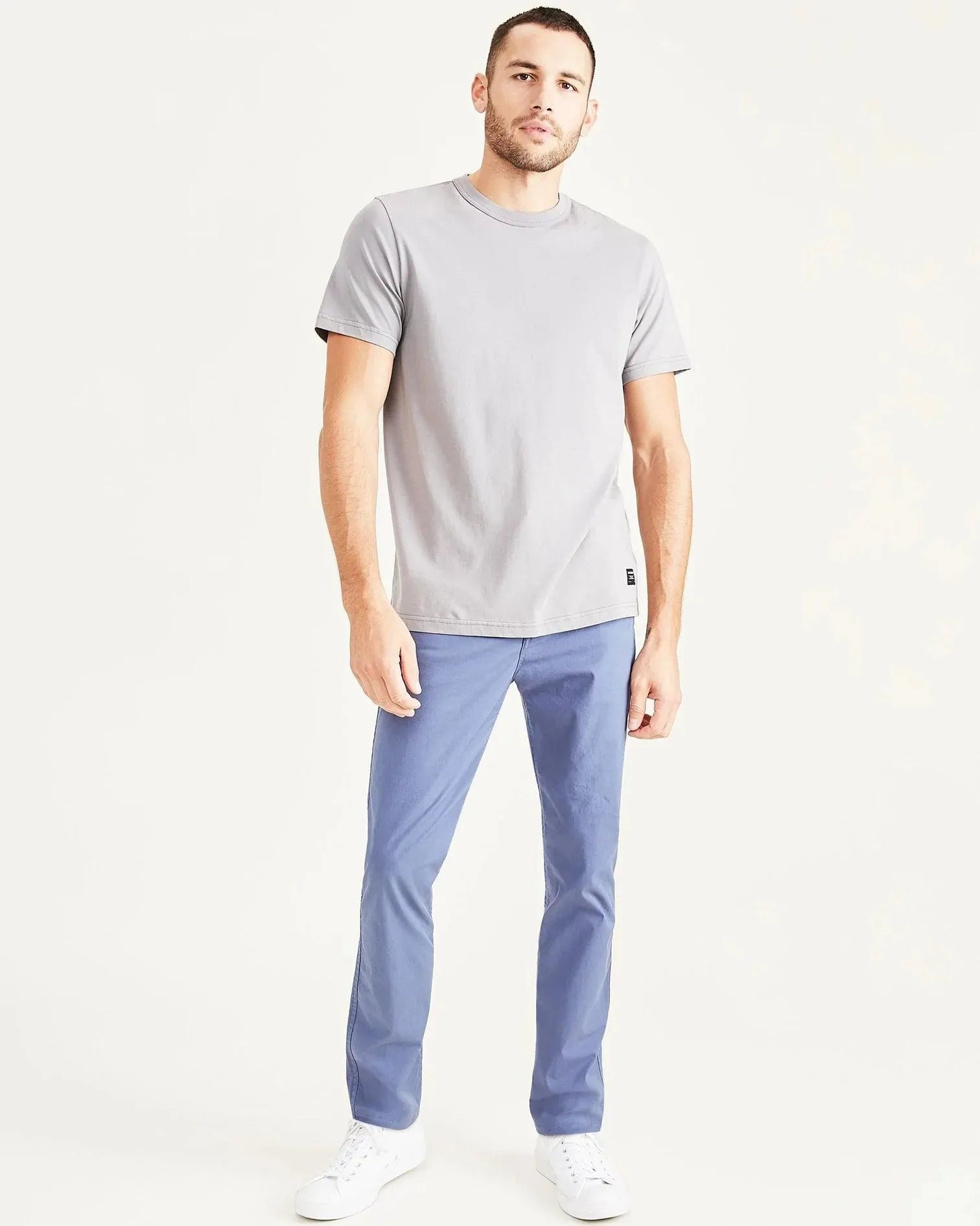 Camiseta Dockers de hombre Slim Fit Icon Foil Grey - ECRU