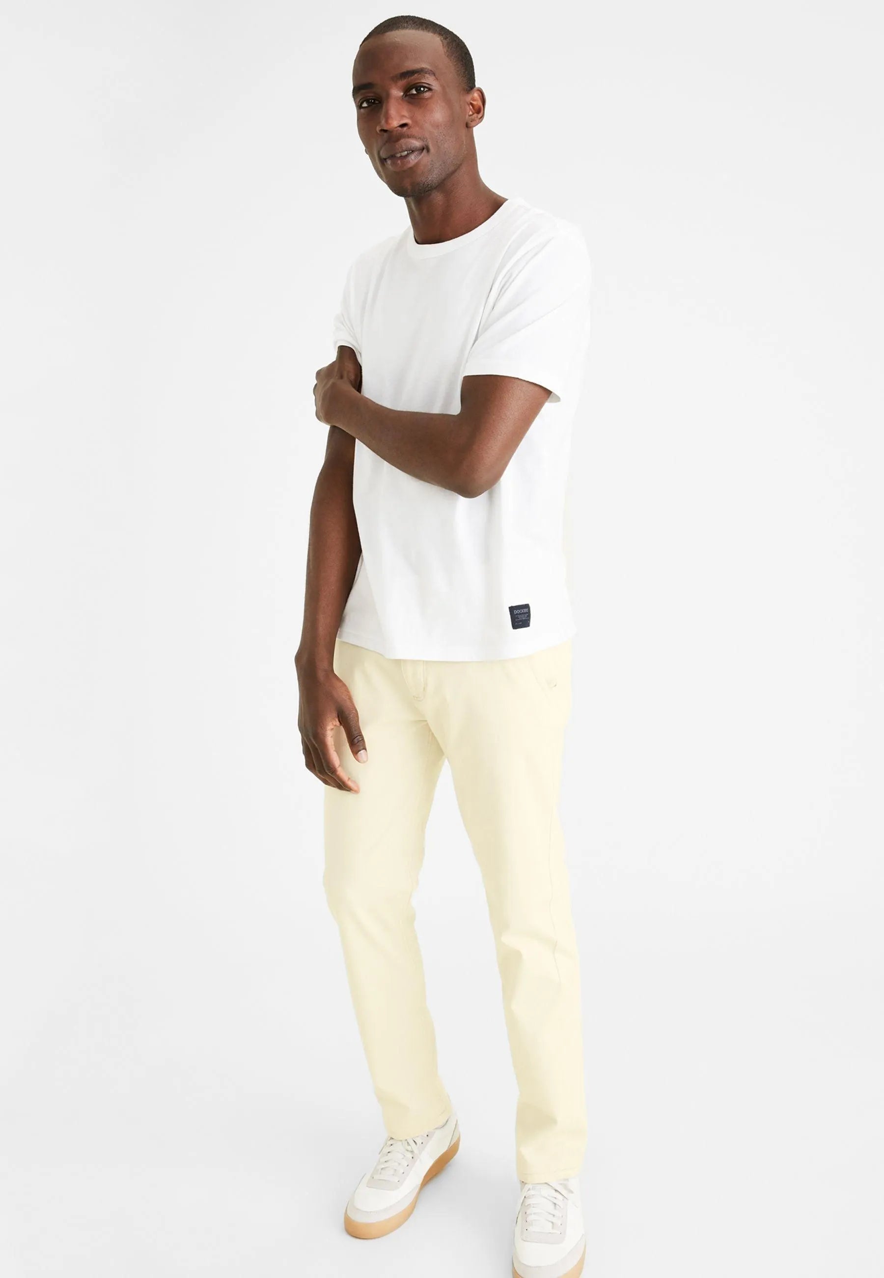 Camiseta Dockers de hombre Slim Fit Icon Lucent White - ECRU