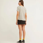 Camiseta Easy Manga Corta Rayure noir - ECRU