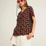 Camiseta Easy Manga Corta Sandia noir - ECRU