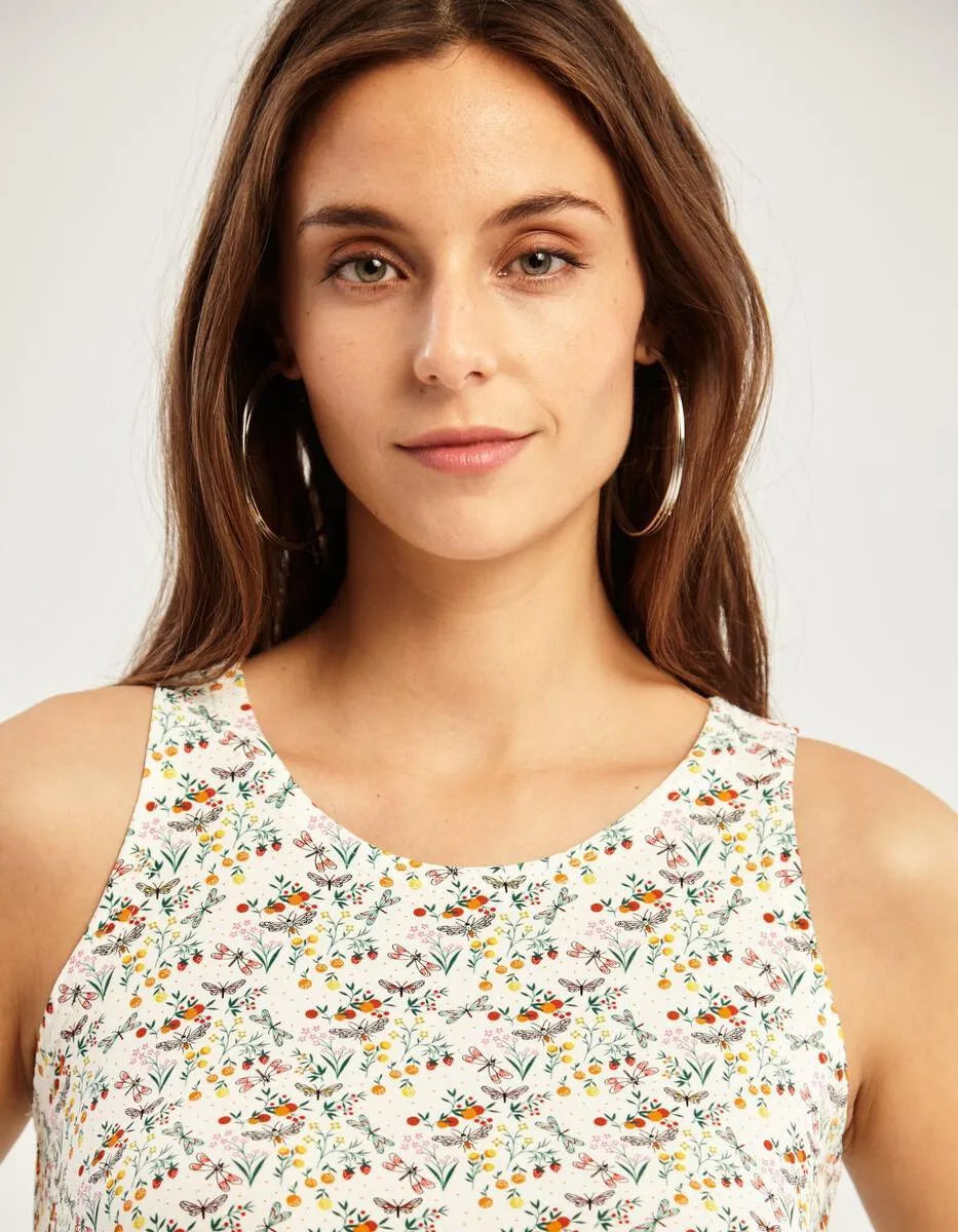 Camiseta Easy sin Mangas - ECRU