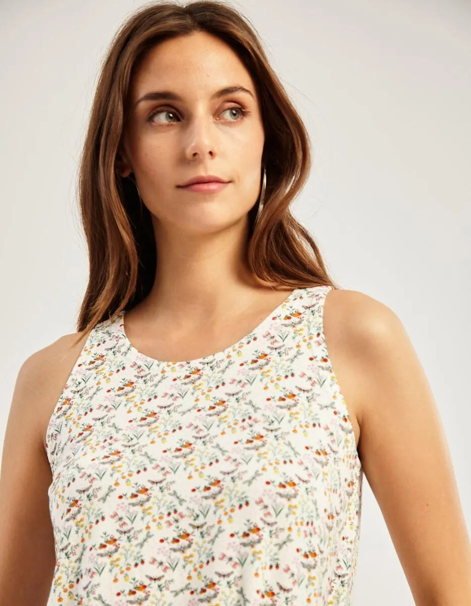 Camiseta Easy sin Mangas - ECRU