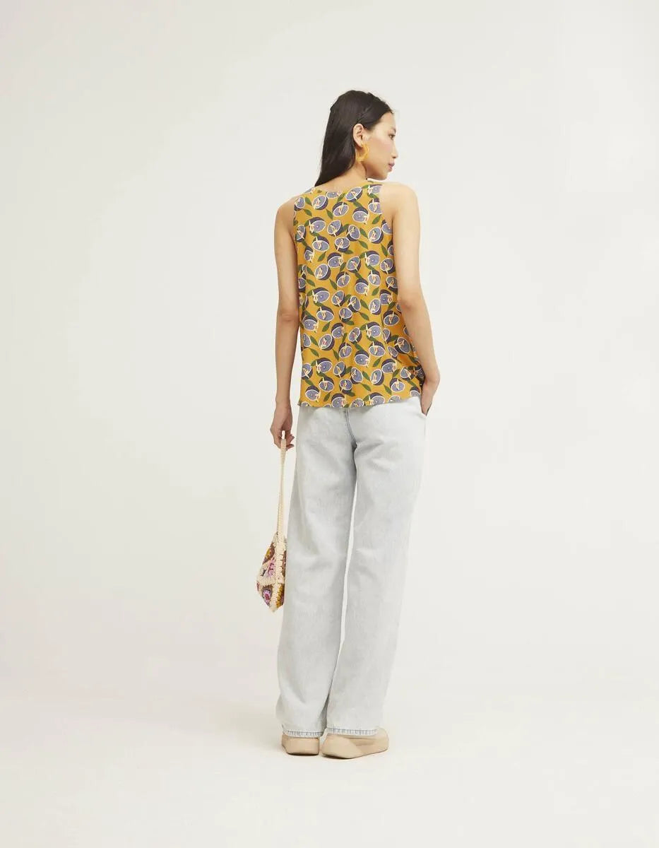 Camiseta Easy Sin Mangas Citrus - ECRU