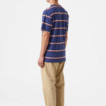Camiseta Edmmond de Hombre Manga Corta a Rayas Gavin Plain Navy - ECRU