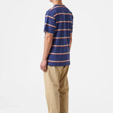 Camiseta Edmmond de Hombre Manga Corta a Rayas Gavin Plain Navy - ECRU