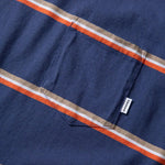 Camiseta Edmmond de Hombre Manga Corta a Rayas Gavin Plain Navy - ECRU