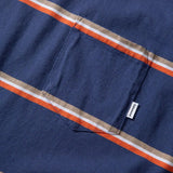 Camiseta Edmmond de Hombre Manga Corta a Rayas Gavin Plain Navy - ECRU