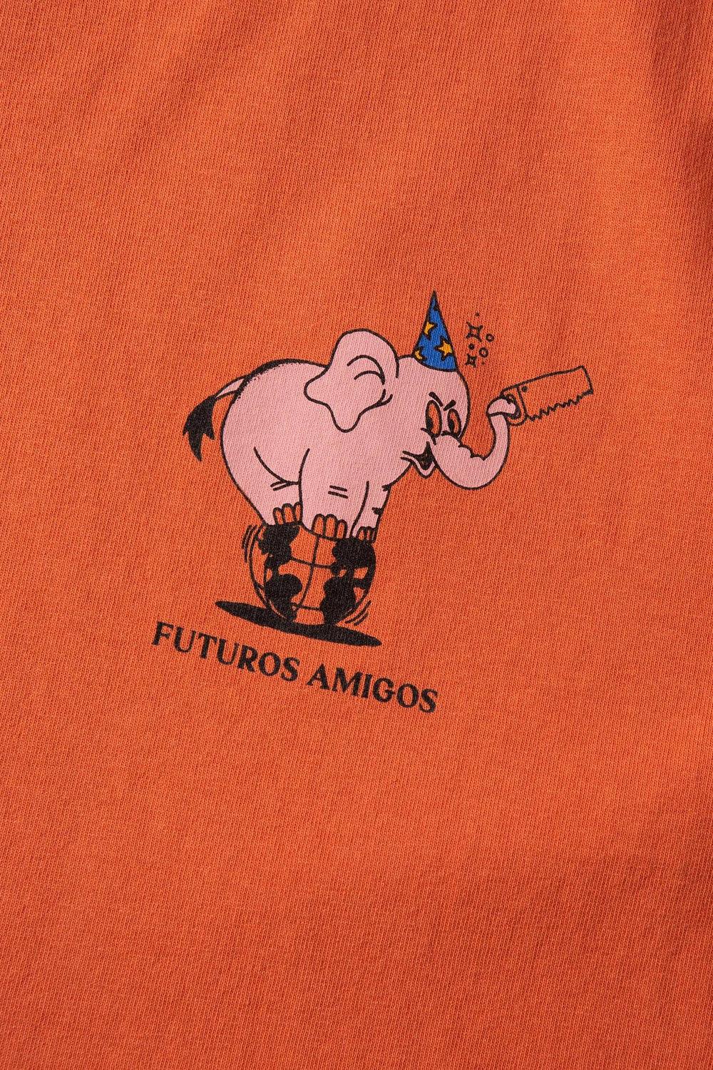 Camiseta Edmmond de Hombre Manga Corta Futuros Amigos Plain Orange - ECRU