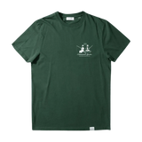 Camiseta Edmmond de Hombre Manga Corta Hooked Dark Green - ECRU