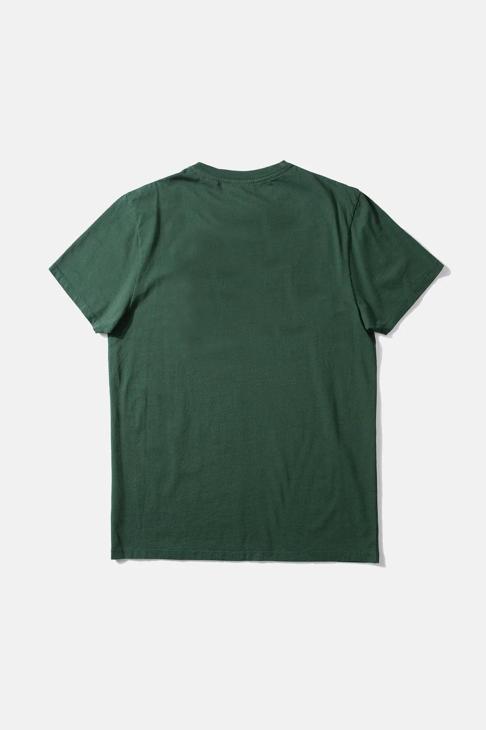 Camiseta Edmmond de Hombre Manga Corta Hooked Dark Green - ECRU
