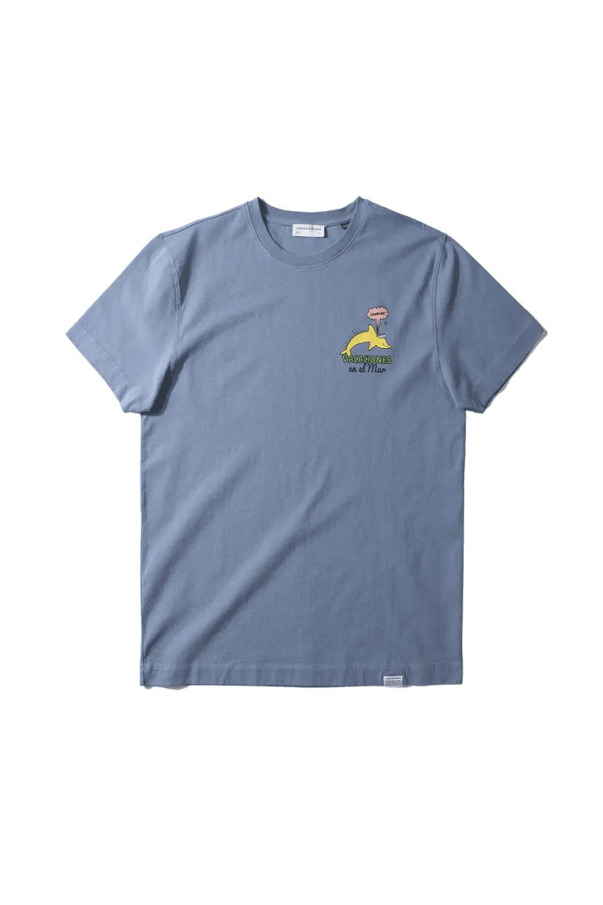 Camiseta Edmmond de Hombre Manga Corta Shelly Plain Steel - ECRU