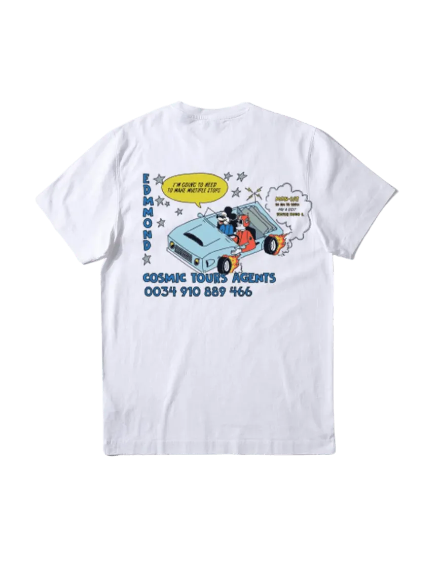 Camiseta Edmmond de Hombre Manga Corta Tours Plain White - ECRU