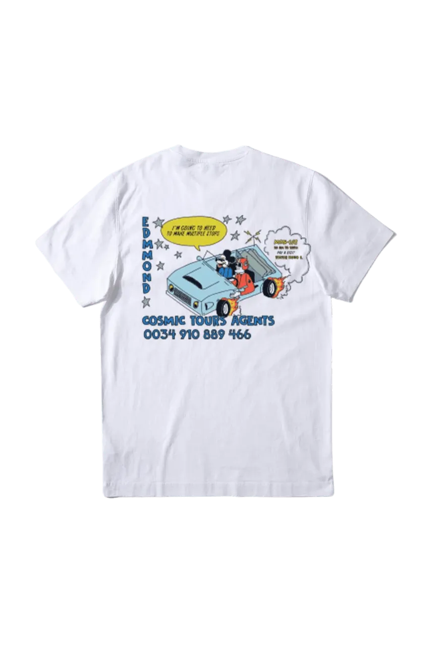 Camiseta Edmmond de Hombre Manga Corta Tours Plain White - ECRU