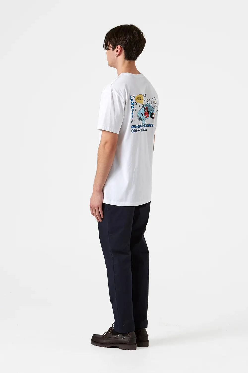 Camiseta Edmmond de Hombre Manga Corta Tours Plain White - ECRU