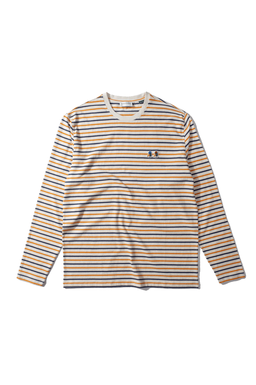 Camiseta Edmmond de Hombre Manga Larga Striped Special Duck - ECRU