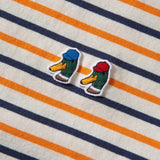 Camiseta Edmmond de Hombre Manga Larga Striped Special Duck - ECRU