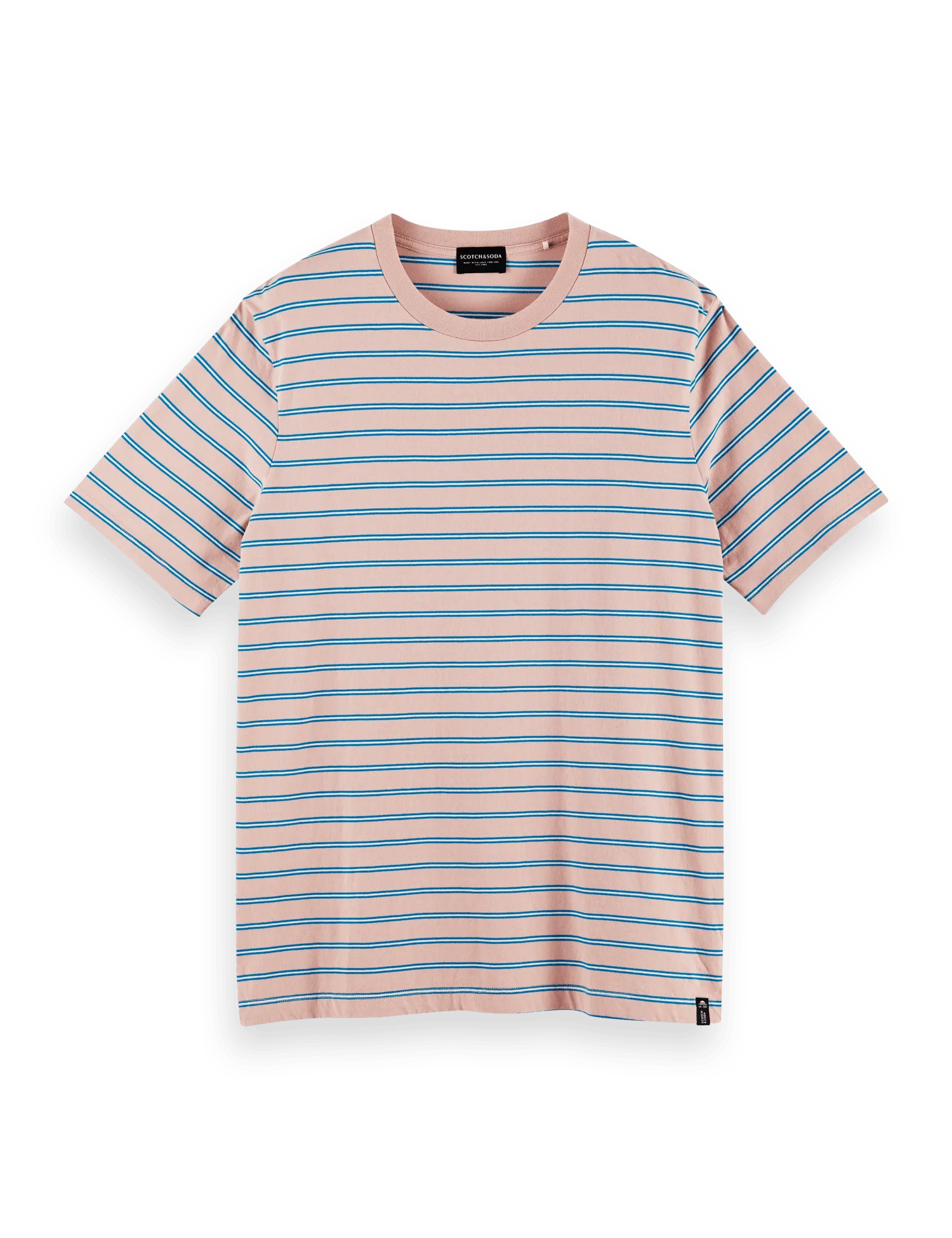 Camiseta estampada de cuello redondo en jersey de algodón - ECRU