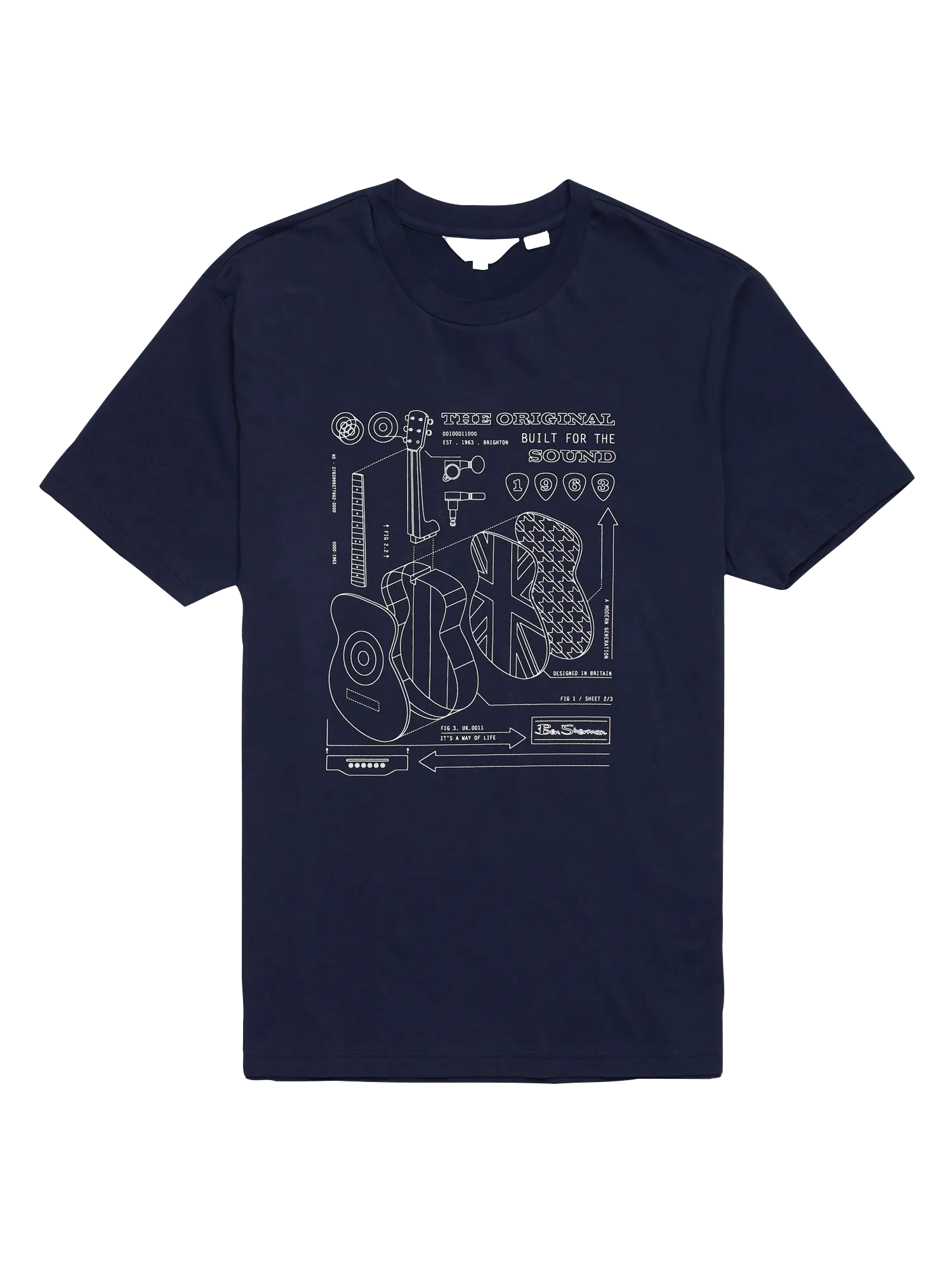 Camiseta Exploded Guitar - ECRU