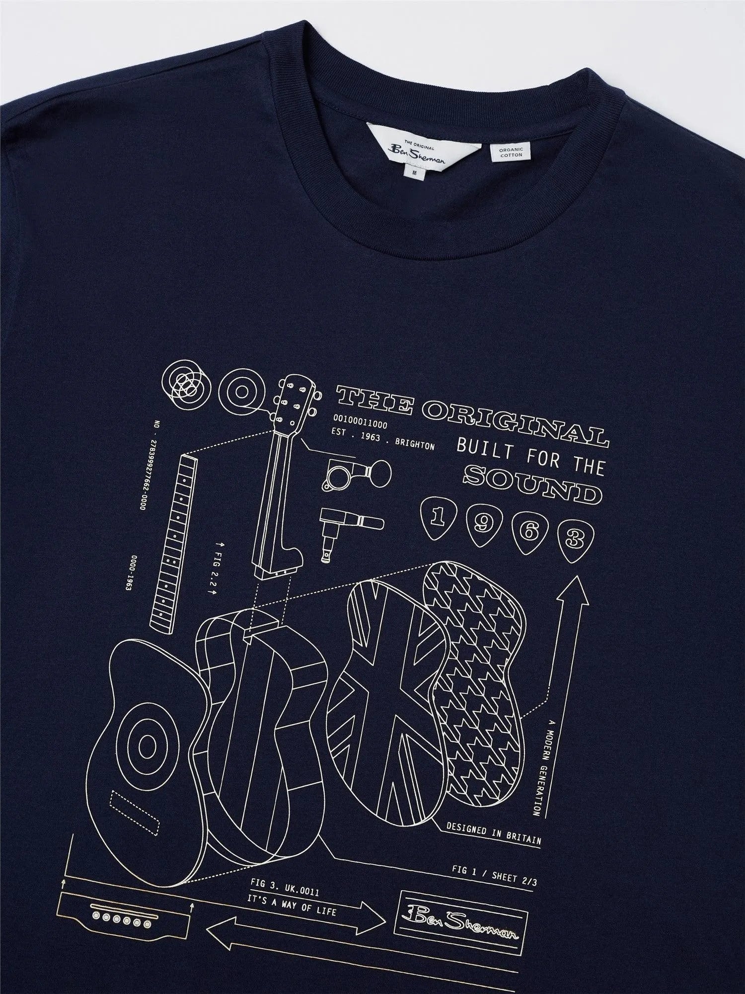 Camiseta Exploded Guitar - ECRU