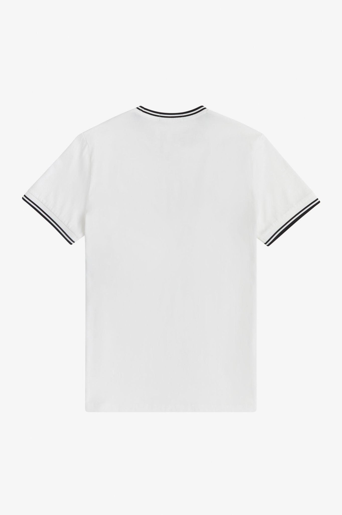 Camiseta Fred Perry con Ribete Twin Tipped Blanca - ECRU