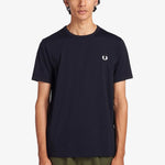 Camiseta Fred Perry Ringer M3519 Azul Marino - ECRU